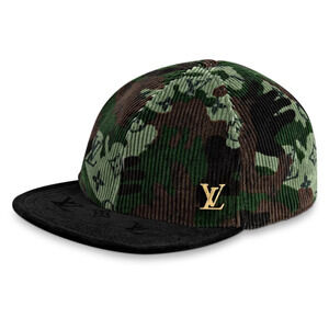 Louis Vuitton Easy Fit Camo Kaki Green Black LV Logo Sun Cap Baseball Hat 58cm